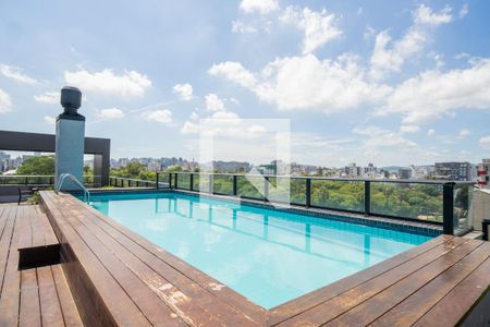 Área comum - Piscina de apartamento à venda com 1 quarto, 25m² em Farroupilha, Porto Alegre
