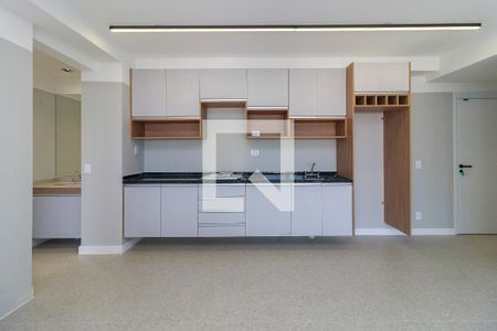 Sala/Cozinha de apartamento para alugar com 1 quarto, 52m² em Santo Amaro, São Paulo