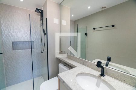 Banheiro de kitnet/studio para alugar com 1 quarto, 26m² em Vila Clementino, São Paulo