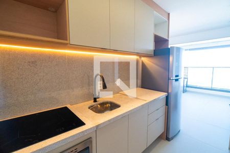 Cozinha de kitnet/studio para alugar com 1 quarto, 26m² em Vila Clementino, São Paulo
