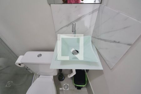 Banheiro Social de apartamento para alugar com 1 quarto, 36m² em Vila Julia, Guarujá