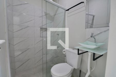 Banheiro Social de apartamento para alugar com 1 quarto, 36m² em Vila Julia, Guarujá