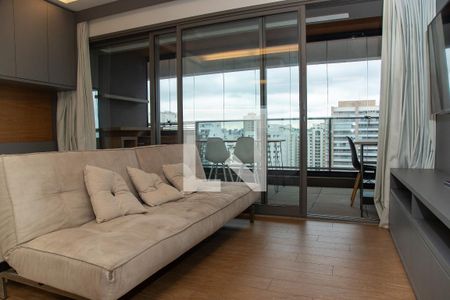 Sala de apartamento à venda com 1 quarto, 49m² em Cidade Monções, São Paulo