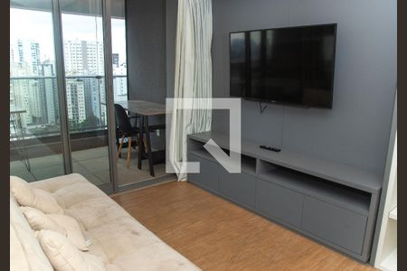Sala de apartamento à venda com 1 quarto, 49m² em Cidade Monções, São Paulo