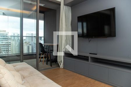 Sala de apartamento à venda com 1 quarto, 49m² em Cidade Monções, São Paulo