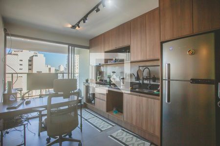 Sala / Cozinha de apartamento para alugar com 1 quarto, 37m² em Vila Monte Alegre, São Paulo