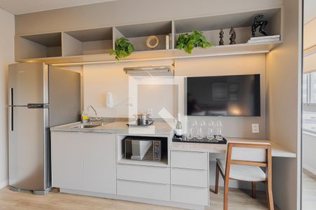 Cozinha de kitnet/studio à venda com 1 quarto, 26m² em Perdizes, São Paulo