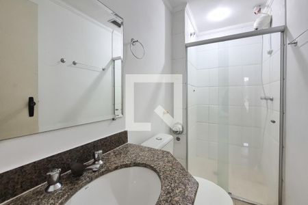 Banheiro da Suíte de apartamento para alugar com 1 quarto, 40m² em Jardim Chácara Inglesa, São Bernardo do Campo