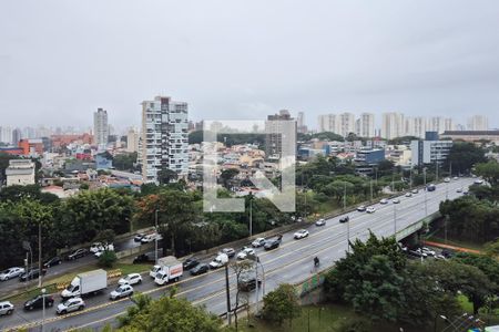 varanda da sala - vista de apartamento para alugar com 1 quarto, 40m² em Jardim Chácara Inglesa, São Bernardo do Campo