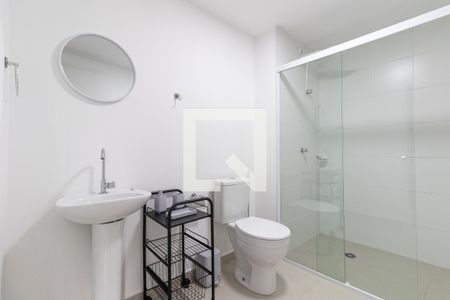 Banheiro de kitnet/studio à venda com 1 quarto, 27m² em Moema, São Paulo