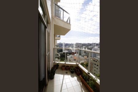 Varanda da Sala de apartamento à venda com 4 quartos, 140m² em Buritis, Belo Horizonte