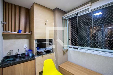 Varanda gourmet de apartamento à venda com 2 quartos, 52m² em Vila Scarpelli, Santo André