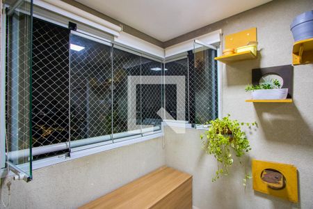 Varanda gourmet de apartamento à venda com 2 quartos, 52m² em Vila Scarpelli, Santo André