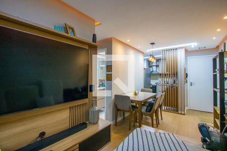 Sala de apartamento à venda com 2 quartos, 52m² em Vila Scarpelli, Santo André