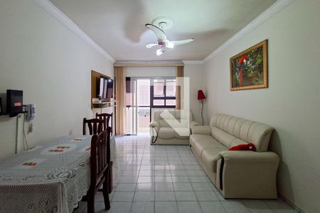 Sala de apartamento para alugar com 1 quarto, 58m² em Guilhermina, Praia Grande