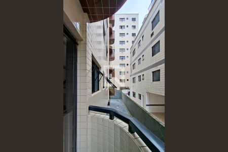 Vista Sacada da Sala de apartamento para alugar com 1 quarto, 58m² em Guilhermina, Praia Grande