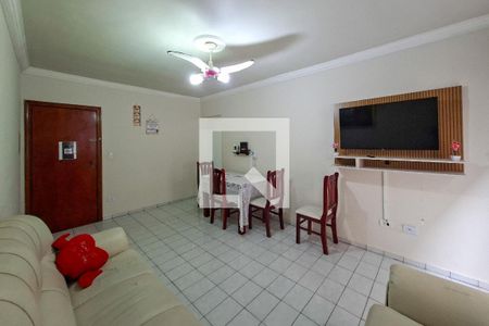 Sala de apartamento para alugar com 1 quarto, 58m² em Guilhermina, Praia Grande