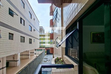 Sacada da Sala de apartamento para alugar com 1 quarto, 58m² em Guilhermina, Praia Grande