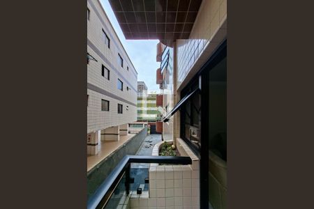 Sacada da Sala de apartamento para alugar com 1 quarto, 58m² em Guilhermina, Praia Grande