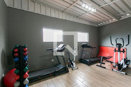 Área comum - Academia de apartamento para alugar com 1 quarto, 35m² em Vila Antonina, São Paulo