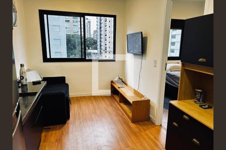 Sala / Cozinha de apartamento à venda com 1 quarto, 24m² em Pompeia, São Paulo