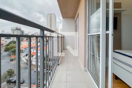 Varanda da Sala de apartamento para alugar com 1 quarto, 27m² em Jardim da Gloria, São Paulo