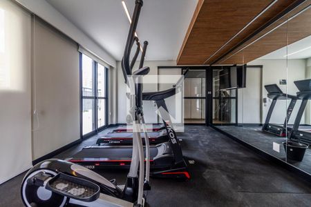 Área comum - Academia de kitnet/studio à venda com 1 quarto, 24m² em Pinheiros, São Paulo