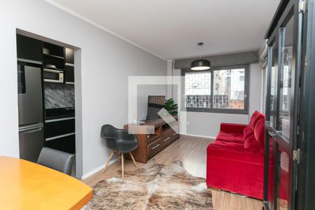 Sala de apartamento à venda com 1 quarto, 45m² em Petrópolis, Porto Alegre