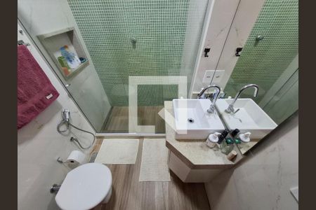 Banheiro  de apartamento à venda com 1 quarto, 42m² em Glória, Rio de Janeiro