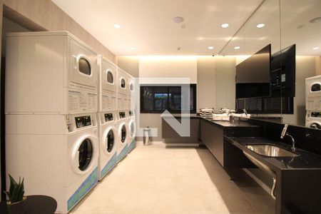 Área comum - Lavanderia de kitnet/studio para alugar com 1 quarto, 26m² em Indianópolis, São Paulo