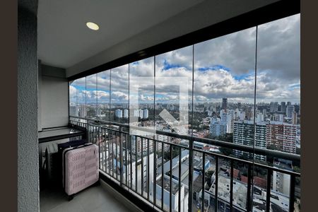 Sacada da Sala de apartamento para alugar com 1 quarto, 35m² em Santo Amaro, São Paulo