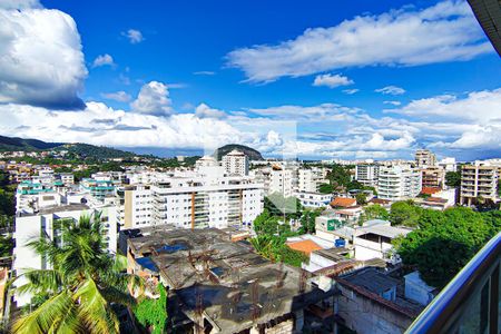 Sala-  Vista varanda de apartamento à venda com 4 quartos, 129m² em Jacarepaguá, Rio de Janeiro
