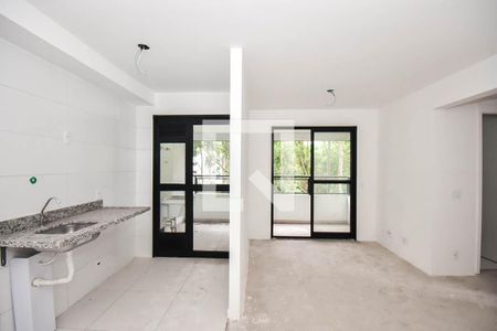 Sala/Cozinha de apartamento à venda com 2 quartos, 48m² em Vila Suzana, São Paulo