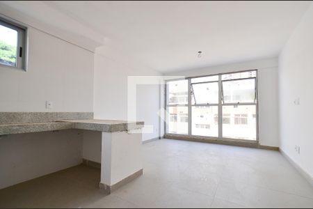 Sala  de apartamento à venda com 2 quartos, 62m² em São Pedro, Belo Horizonte