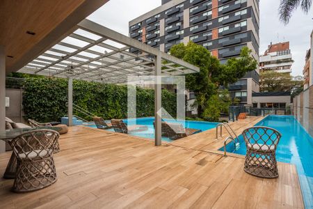 Área comum - Piscina de kitnet/studio para alugar com 1 quarto, 28m² em Mont’serrat, Porto Alegre