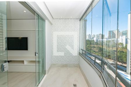 Varanda da Sala de apartamento à venda com 3 quartos, 101m² em Belvedere, Belo Horizonte