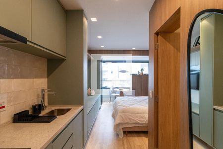 Cozinha de kitnet/studio para alugar com 1 quarto, 30m² em Perdizes, São Paulo