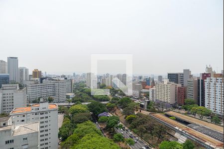 Área comum - Vista da Piscina de kitnet/studio para alugar com 1 quarto, 29m² em Bela Vista, São Paulo