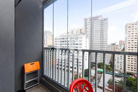 Varanda de kitnet/studio à venda com 1 quarto, 25m² em Consolação, São Paulo