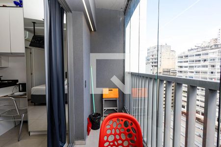 Varanda de kitnet/studio à venda com 1 quarto, 25m² em Consolação, São Paulo
