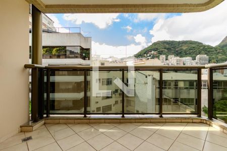 Varanda da sala de apartamento à venda com 1 quarto, 46m² em Lagoa, Rio de Janeiro