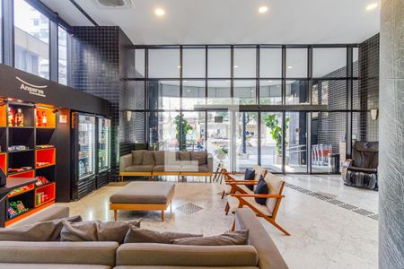 Área comum - Lobby de kitnet/studio à venda com 1 quarto, 26m² em Jardins, São Paulo