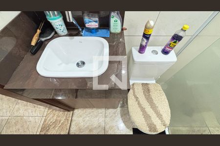Banheiro da Suíte de apartamento à venda com 2 quartos, 80m² em Vila Tibiriçá, Santo André