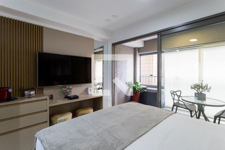 Sala/Quarto de kitnet/studio para alugar com 1 quarto, 34m² em Indianópolis, São Paulo