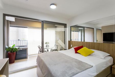 Sala/Quarto de kitnet/studio para alugar com 1 quarto, 34m² em Indianópolis, São Paulo