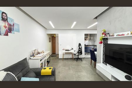 Sala  de apartamento à venda com 3 quartos, 97m² em Vila Scarpelli, Santo André