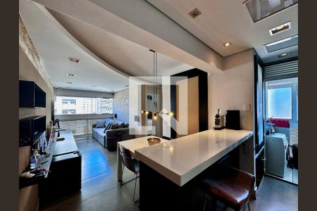 Sala de apartamento à venda com 2 quartos, 58m² em Brooklin Novo, São Paulo