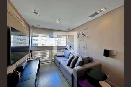 Sala de apartamento à venda com 2 quartos, 58m² em Brooklin Novo, São Paulo