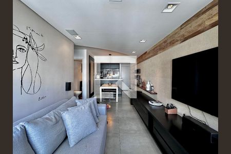 Sala de apartamento à venda com 2 quartos, 58m² em Brooklin Novo, São Paulo