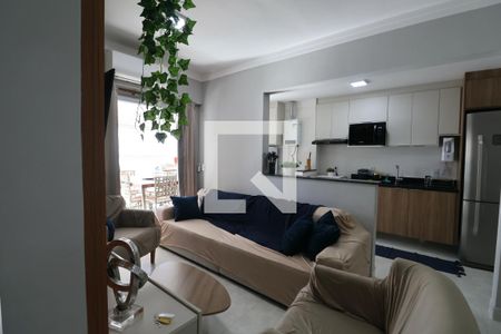 Sala de apartamento para alugar com 3 quartos, 89m² em Vila Alzira, Guarujá